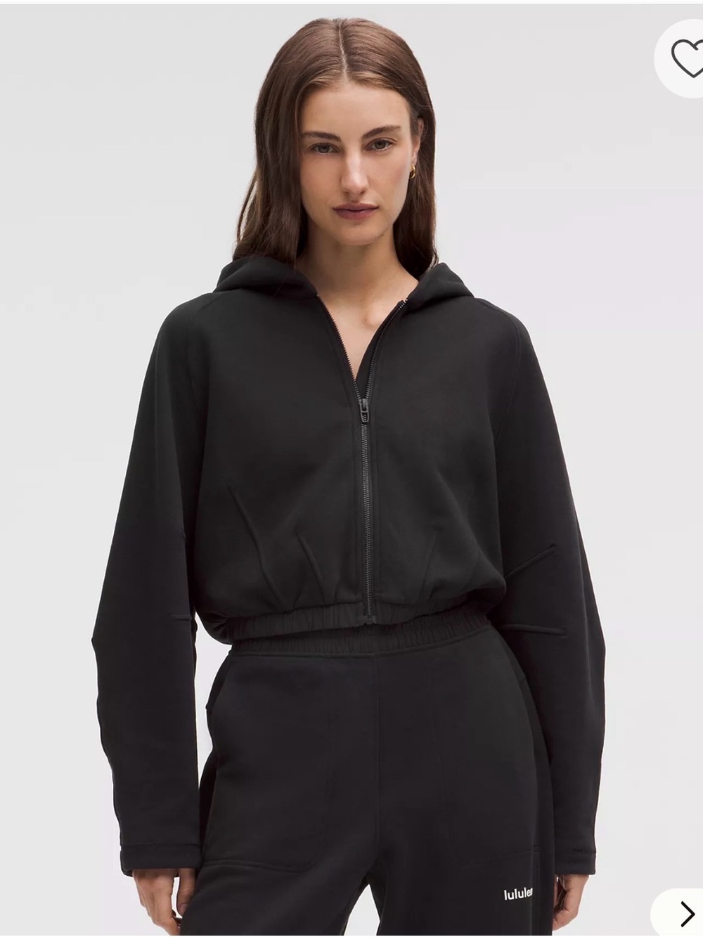 Loungeful Relaxed-Fit Full-Zip Cropped Hoodie